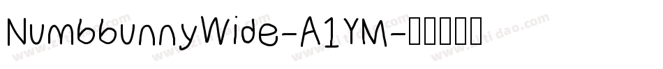 NumbbunnyWide-A1YM字体转换