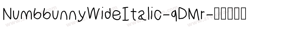 NumbbunnyWideItalic-qDMr字体转换