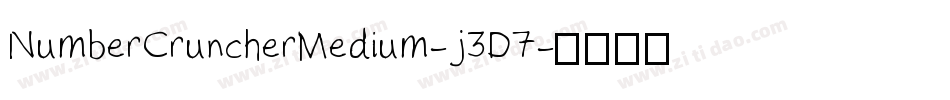 NumberCruncherMedium-j3D7字体转换