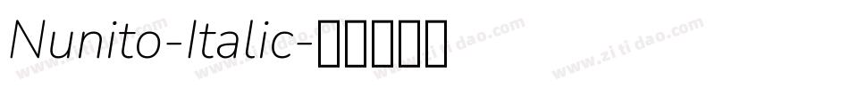 Nunito-Italic字体转换