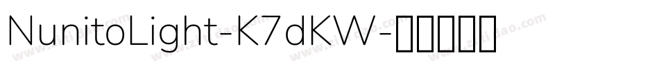 NunitoLight-K7dKW字体转换