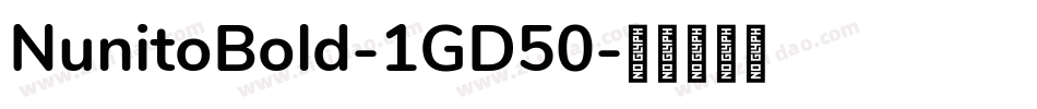 NunitoBold-1GD50字体转换