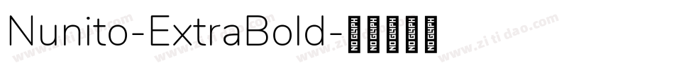 Nunito-ExtraBold字体转换