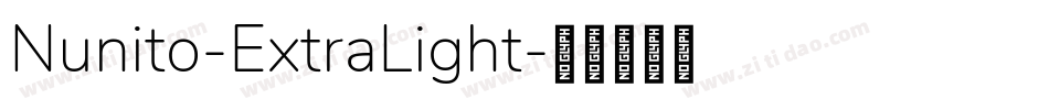 Nunito-ExtraLight字体转换