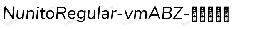 NunitoRegular-vmABZ字体转换
