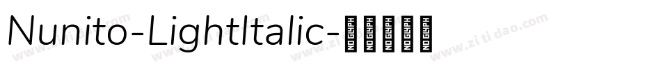 Nunito-LightItalic字体转换