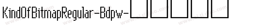 KindOfBitmapRegular-Bdpw字体转换