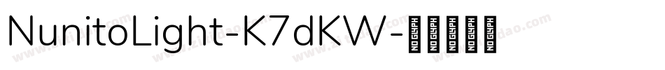 NunitoLight-K7dKW字体转换
