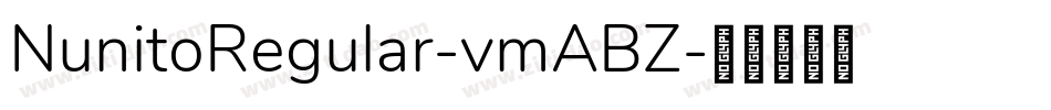 NunitoRegular-vmABZ字体转换