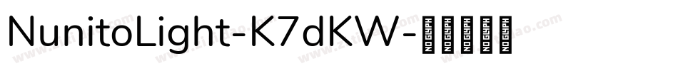 NunitoLight-K7dKW字体转换