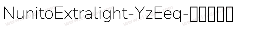 NunitoExtralight-YzEeq字体转换