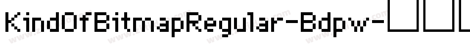 KindOfBitmapRegular-Bdpw字体转换