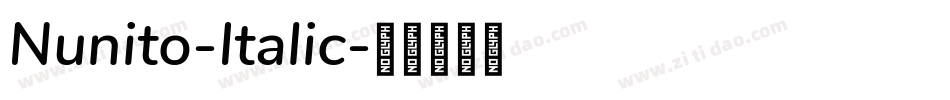 Nunito-Italic字体转换