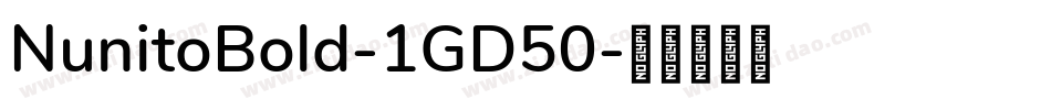 NunitoBold-1GD50字体转换