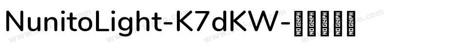 NunitoLight-K7dKW字体转换