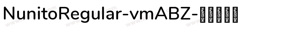 NunitoRegular-vmABZ字体转换