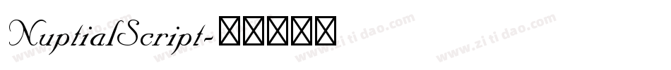 NuptialScript字体转换