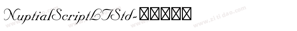 NuptialScriptLTStd字体转换