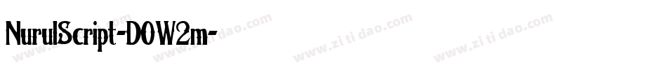 NurulScript-DOW2m字体转换