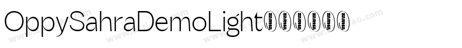 OppySahraDemoLight字体转换