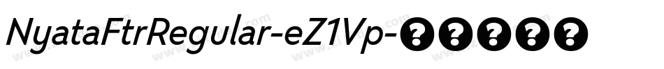 NyataFtrRegular-eZ1Vp字体转换