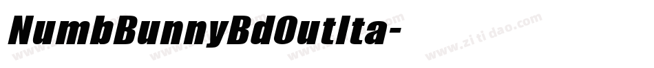 NumbBunnyBdOutIta字体转换