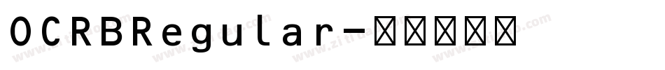 OCRBRegular字体转换