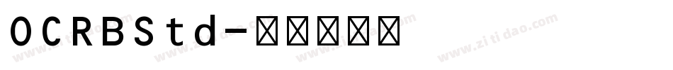 OCRBStd字体转换