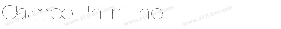 CameoThinline字体转换