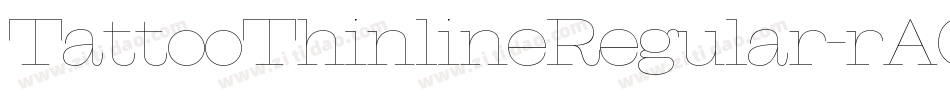 TattooThinlineRegular-rAG7字体转换