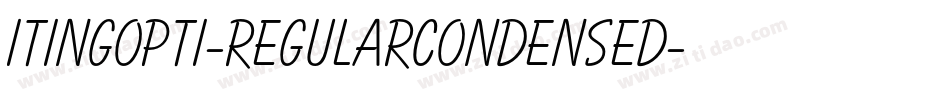 ItingOpti-RegularCondensed字体转换