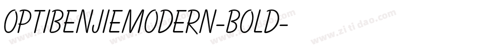 OPTIBenjieModern-Bold字体转换