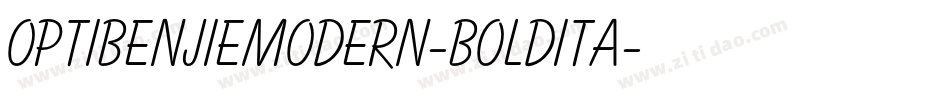 OPTIBenjieModern-BoldIta字体转换