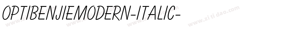 OPTIBenjieModern-Italic字体转换