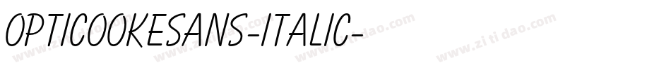 OPTICookeSans-Italic字体转换