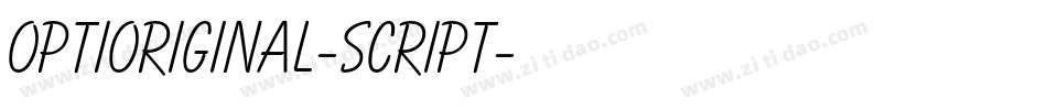 OPTIOriginal-Script字体转换