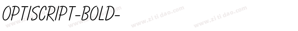 OPTIScript-Bold字体转换