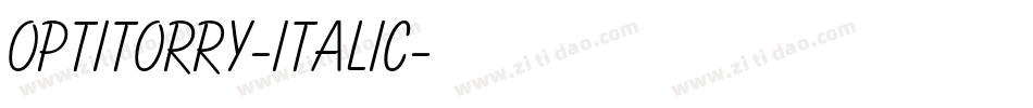 OPTITorry-Italic字体转换
