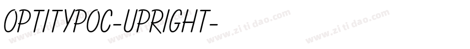 OPTITypoC-Upright字体转换