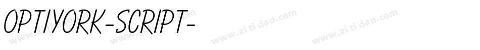 OPTIYork-Script字体转换