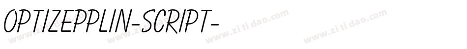 OPTIZepplin-Script字体转换