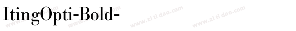 ItingOpti-Bold字体转换
