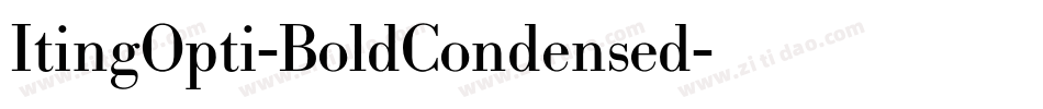 ItingOpti-BoldCondensed字体转换