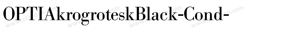OPTIAkrogroteskBlack-Cond字体转换