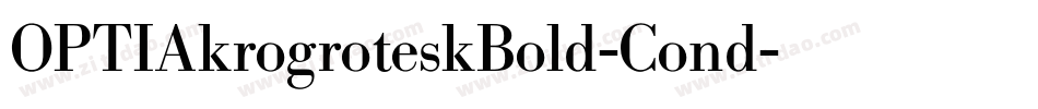 OPTIAkrogroteskBold-Cond字体转换