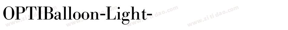 OPTIBalloon-Light字体转换