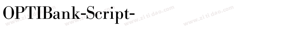 OPTIBank-Script字体转换