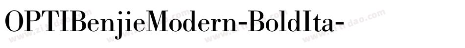 OPTIBenjieModern-BoldIta字体转换
