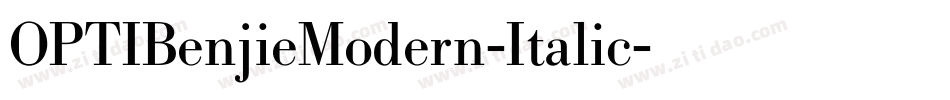 OPTIBenjieModern-Italic字体转换