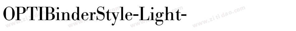 OPTIBinderStyle-Light字体转换
